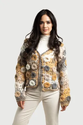 Crochet Floral Pattern Cardigan