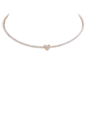 Crystal Heart Collar Necklace