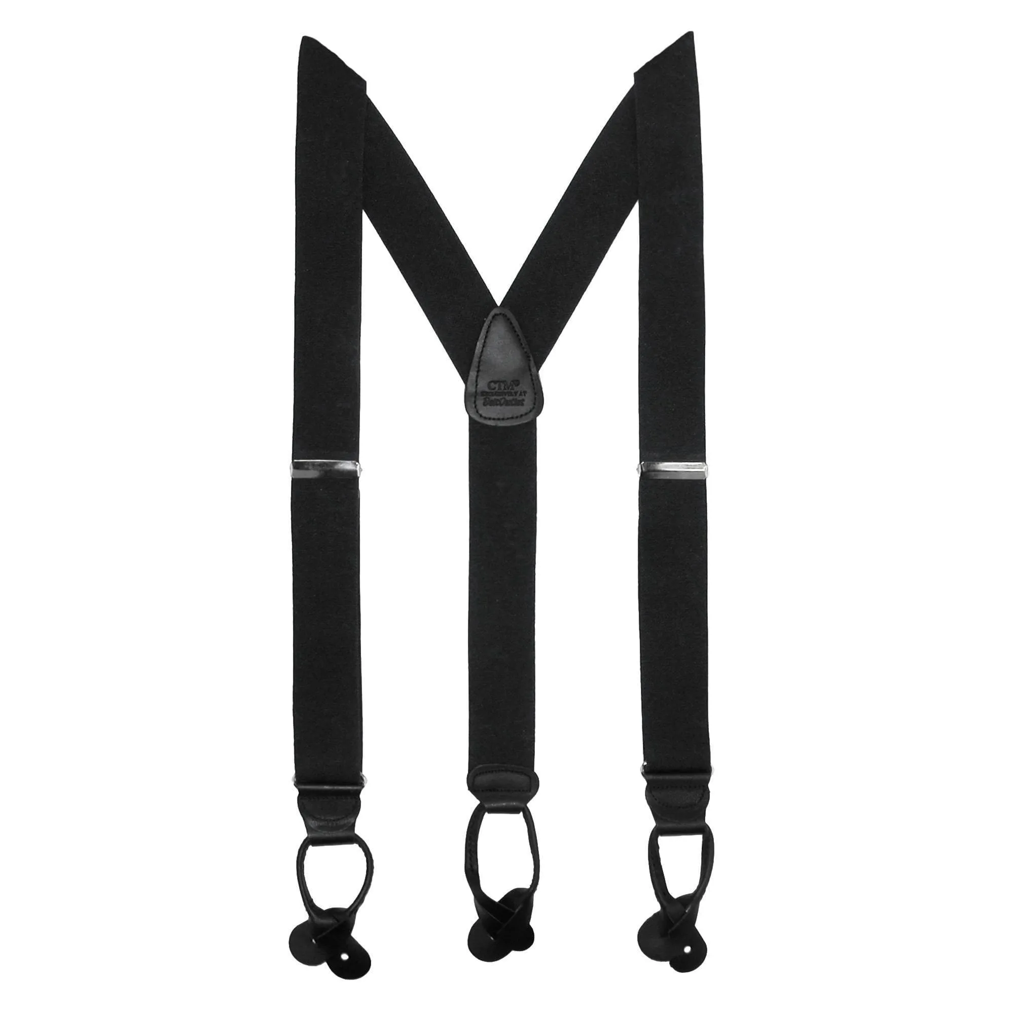 CTM® Men's Elastic Button End Dress Suspender with Bachelor Buttons