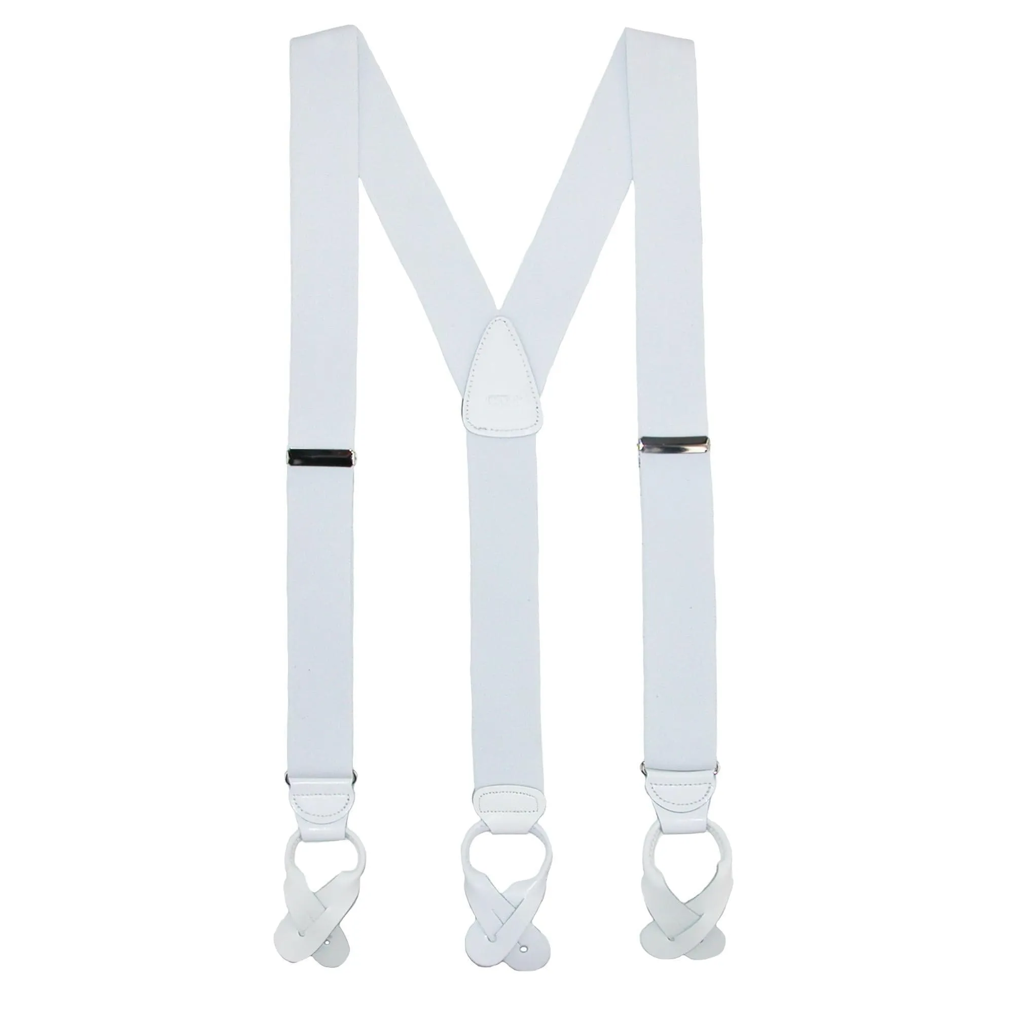 CTM® Men's Elastic Button End Dress Suspender with Bachelor Buttons