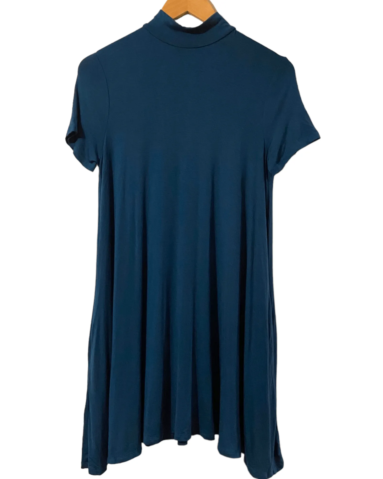 Dark Winter Short Sleeve Deep Teal Dress