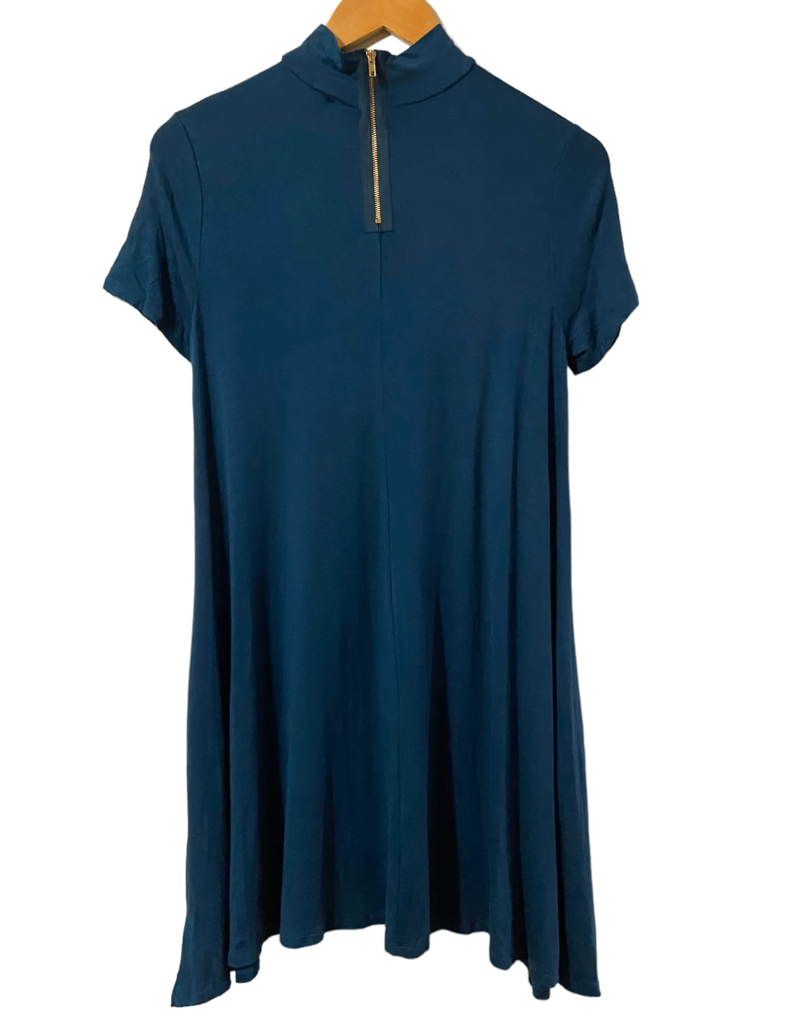 Dark Winter Short Sleeve Deep Teal Dress