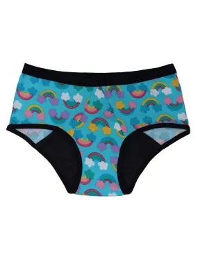 D'chica Rainbow Period Eco-Friendly Anti-Microbial Lining Panties - Blue Lining, PFOS PFAS Free