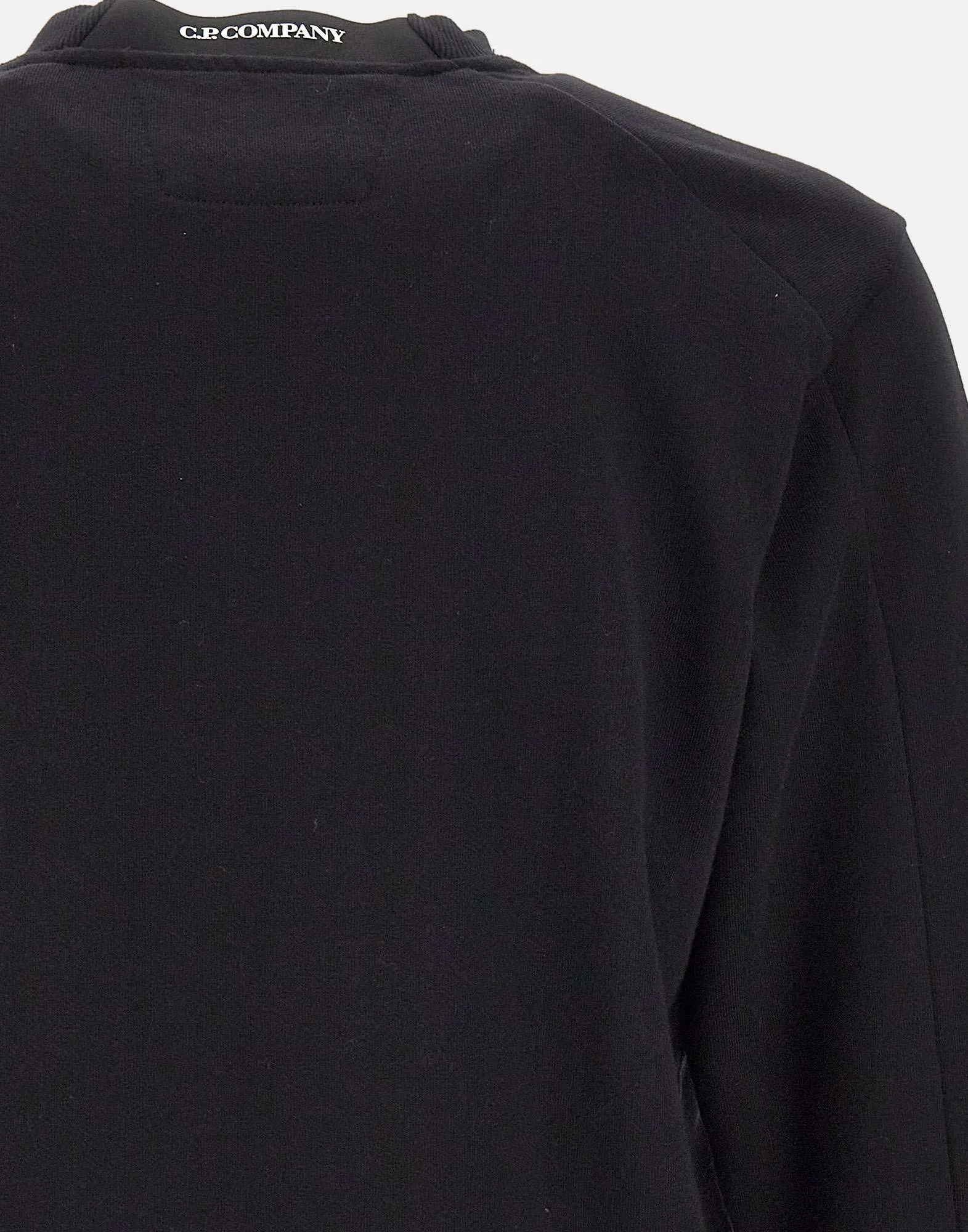 Diagonal Raised Cotton Sweatshirt in Black