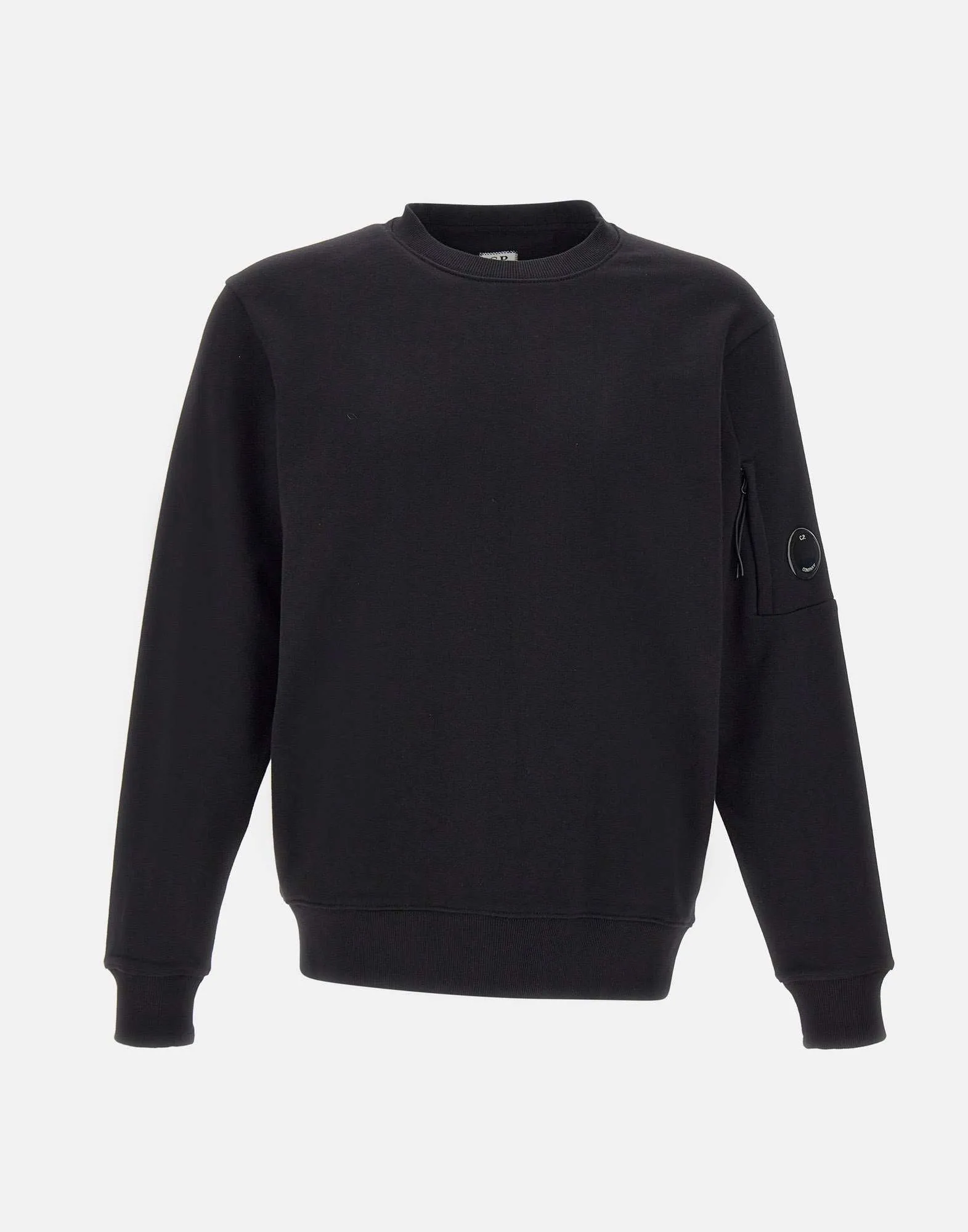 Diagonal Raised Cotton Sweatshirt in Black