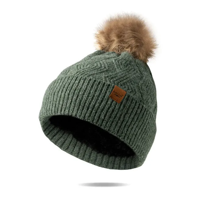 Diamond Knit Hat in Forest