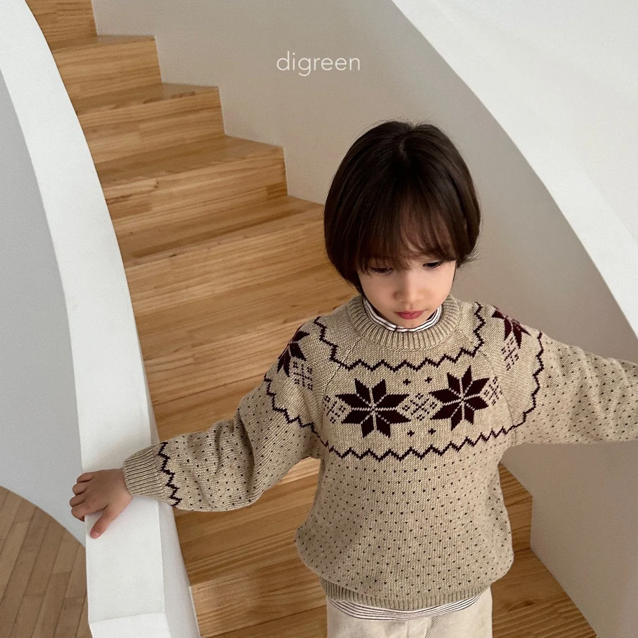 DIGREEN KIDS SNOWFLAKE KNIT *PREORDER