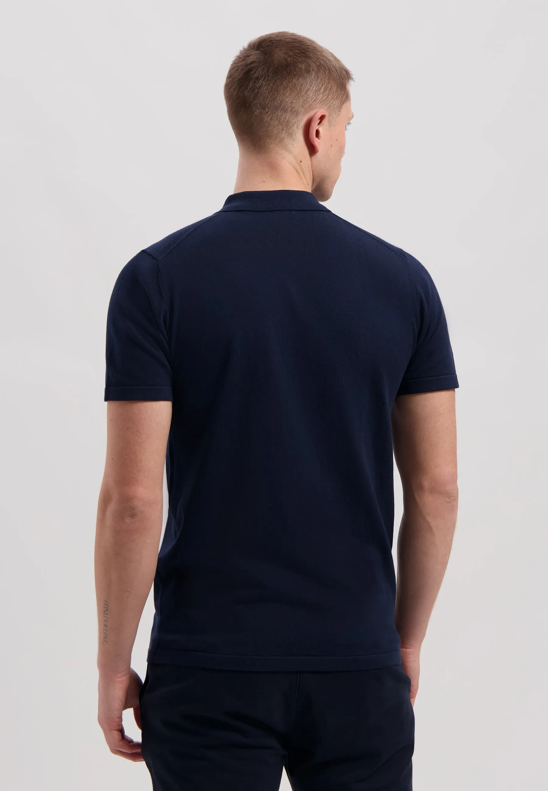 Dorian Zip Polo: Dark Navy