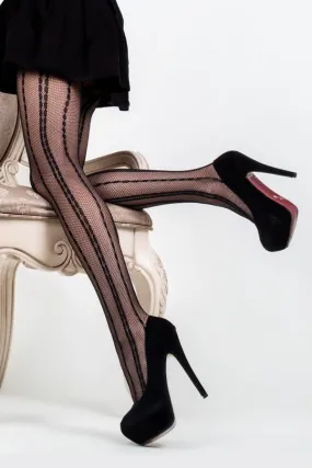 Dotted Lines Fishnet Tights