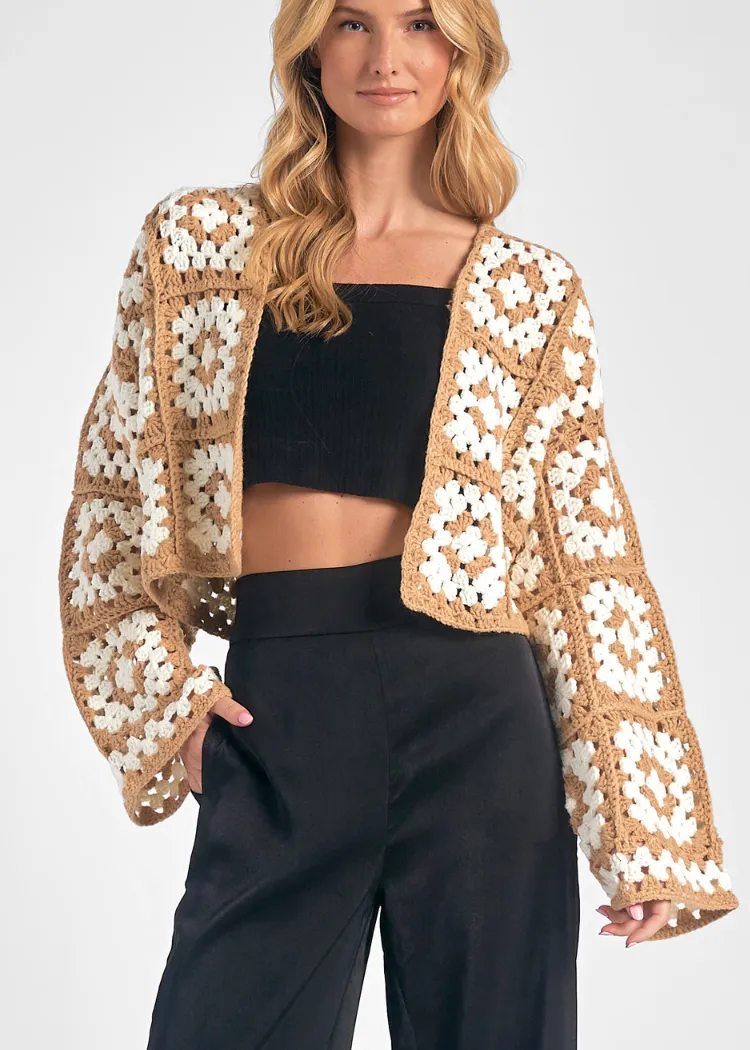 Elan Colette Crochet Cardigan