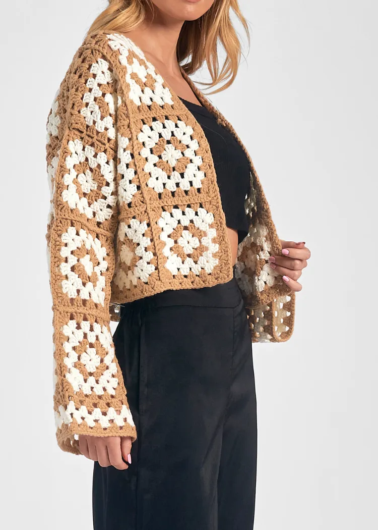 Elan Colette Crochet Cardigan