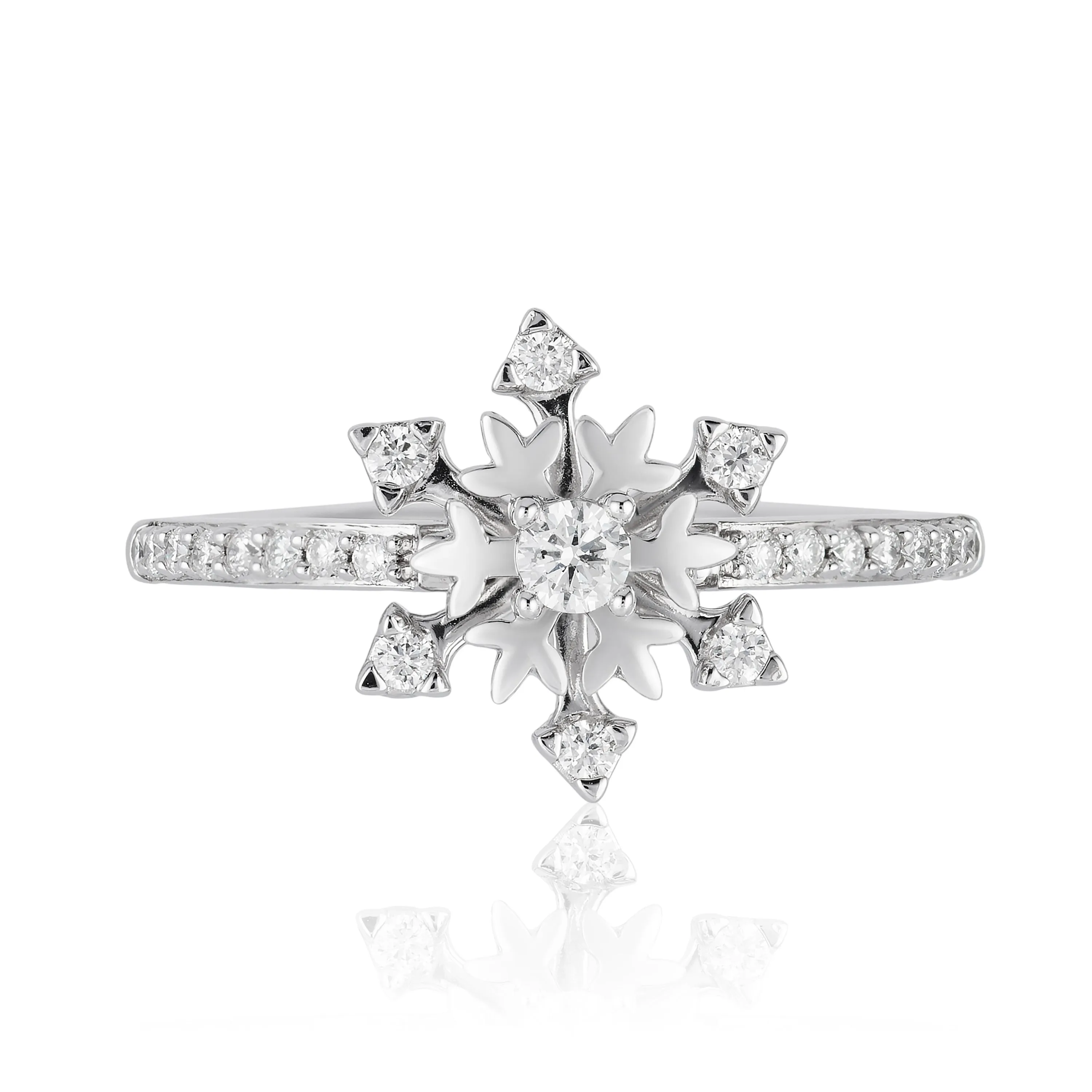 Elsa Snowflake Ring with 1/4 cttw Diamonds