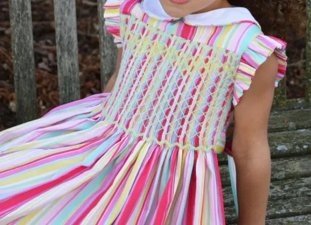 EMILY LACEY~ Smocked spring striped dress