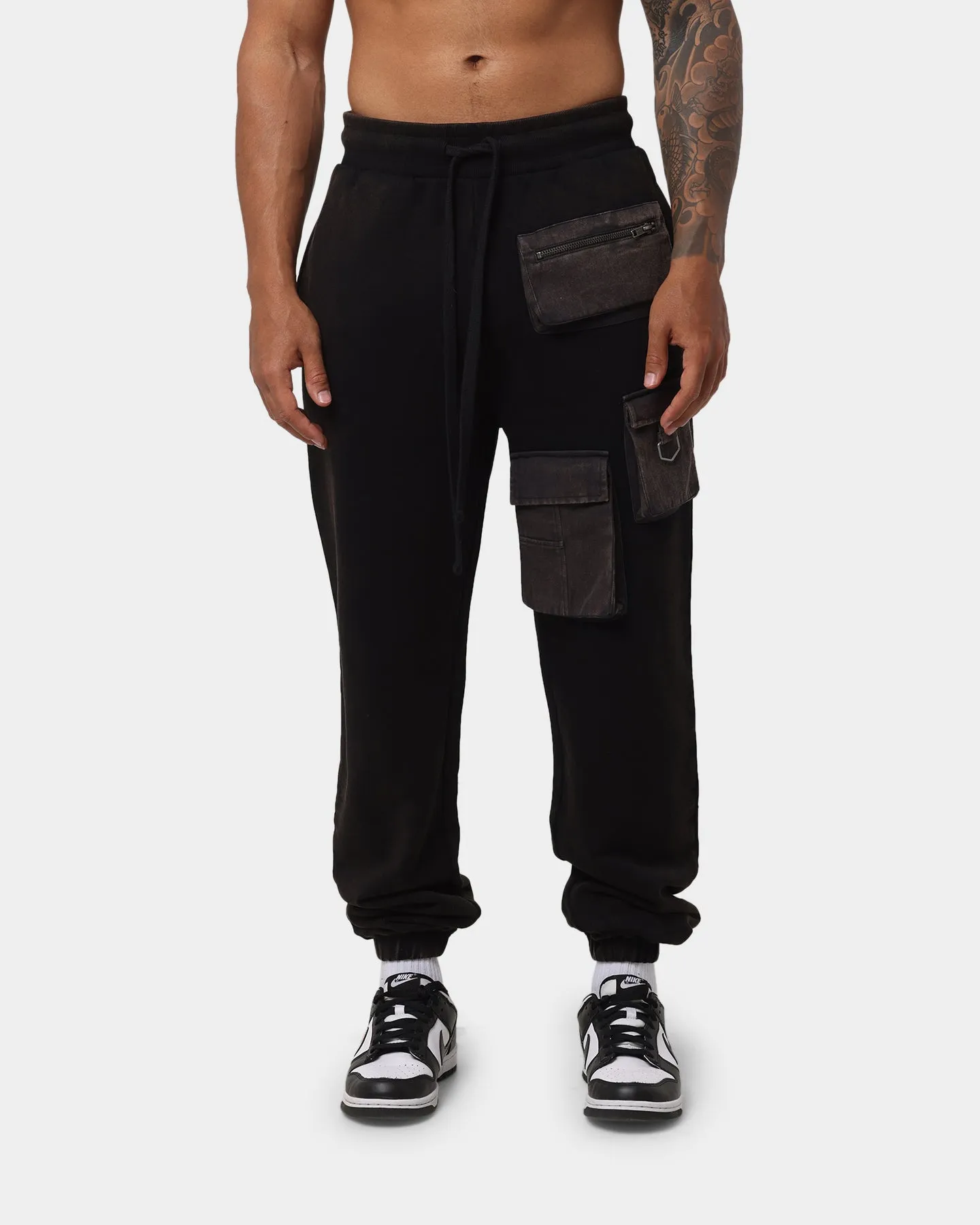 EN ES Utility Washed Sweat Pants Vintage Black