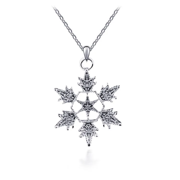 Exquisite Bridal  Snowflake Necklace, Earring Set, Wedding Jewelry,