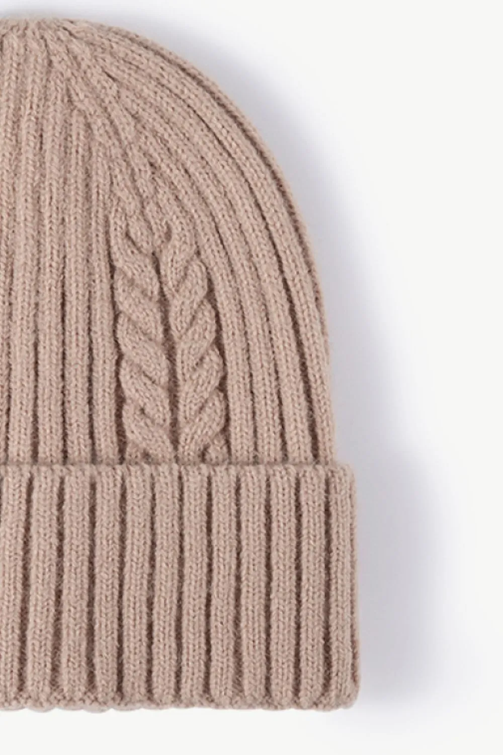 Fall Vibes Cable-Knit Cuff Beanie