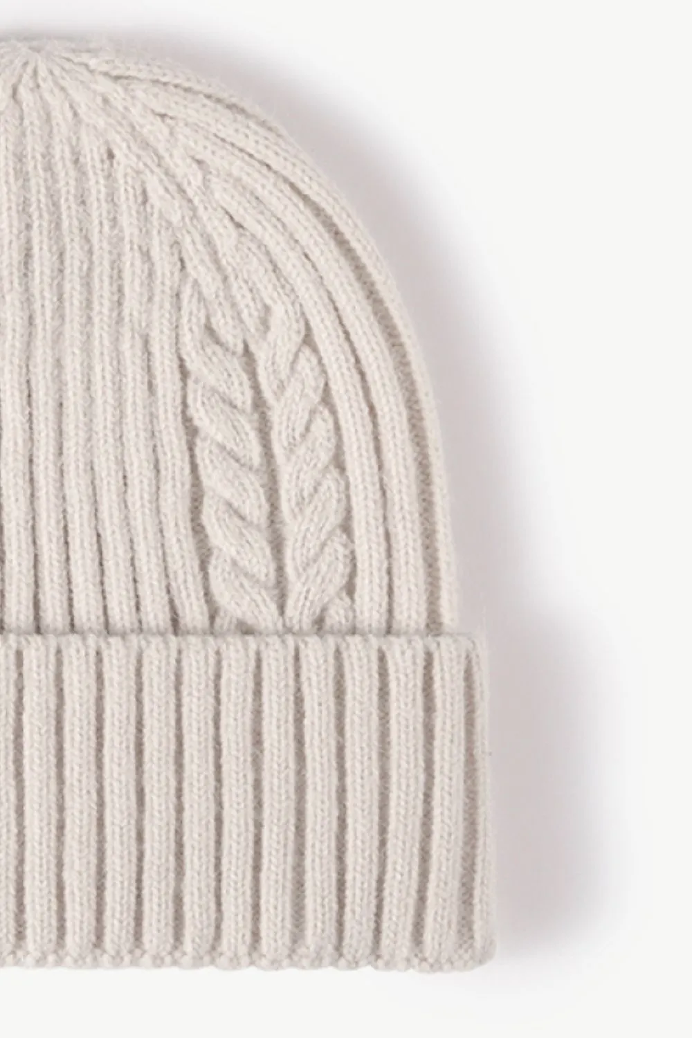 Fall Vibes Cable-Knit Cuff Beanie