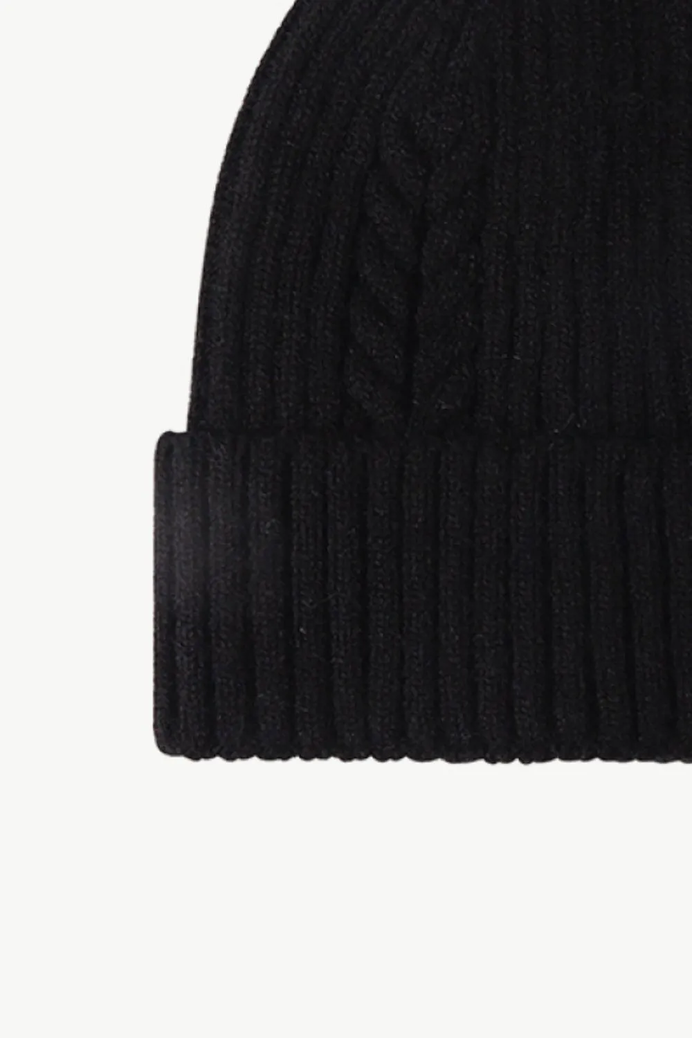 Fall Vibes Cable-Knit Cuff Beanie