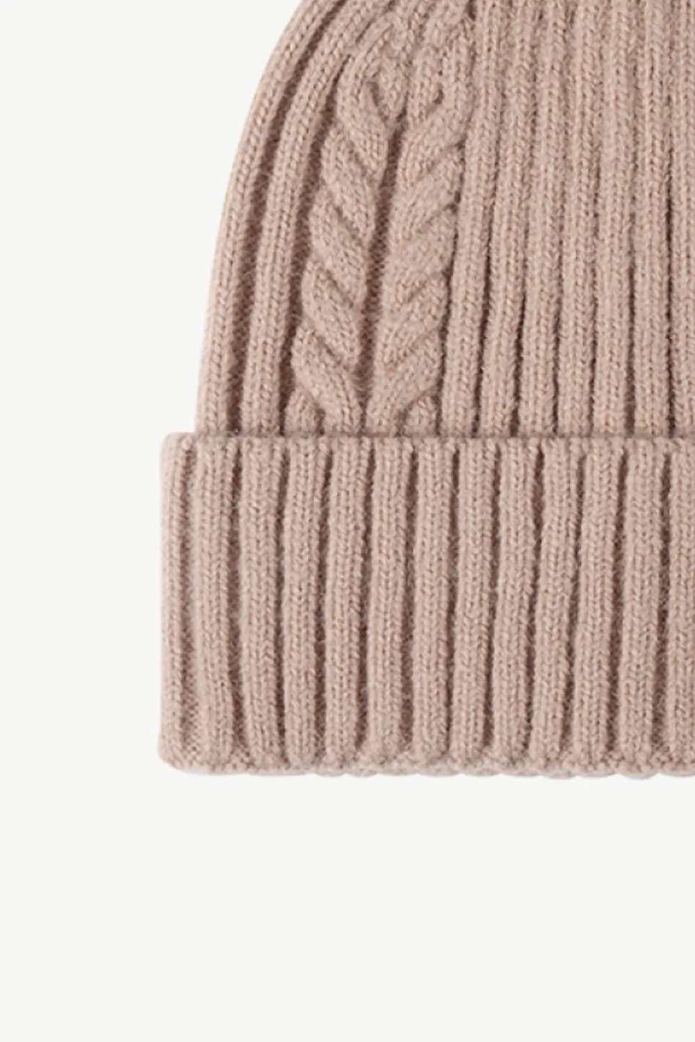 Fall Vibes Cable-Knit Cuff Beanie