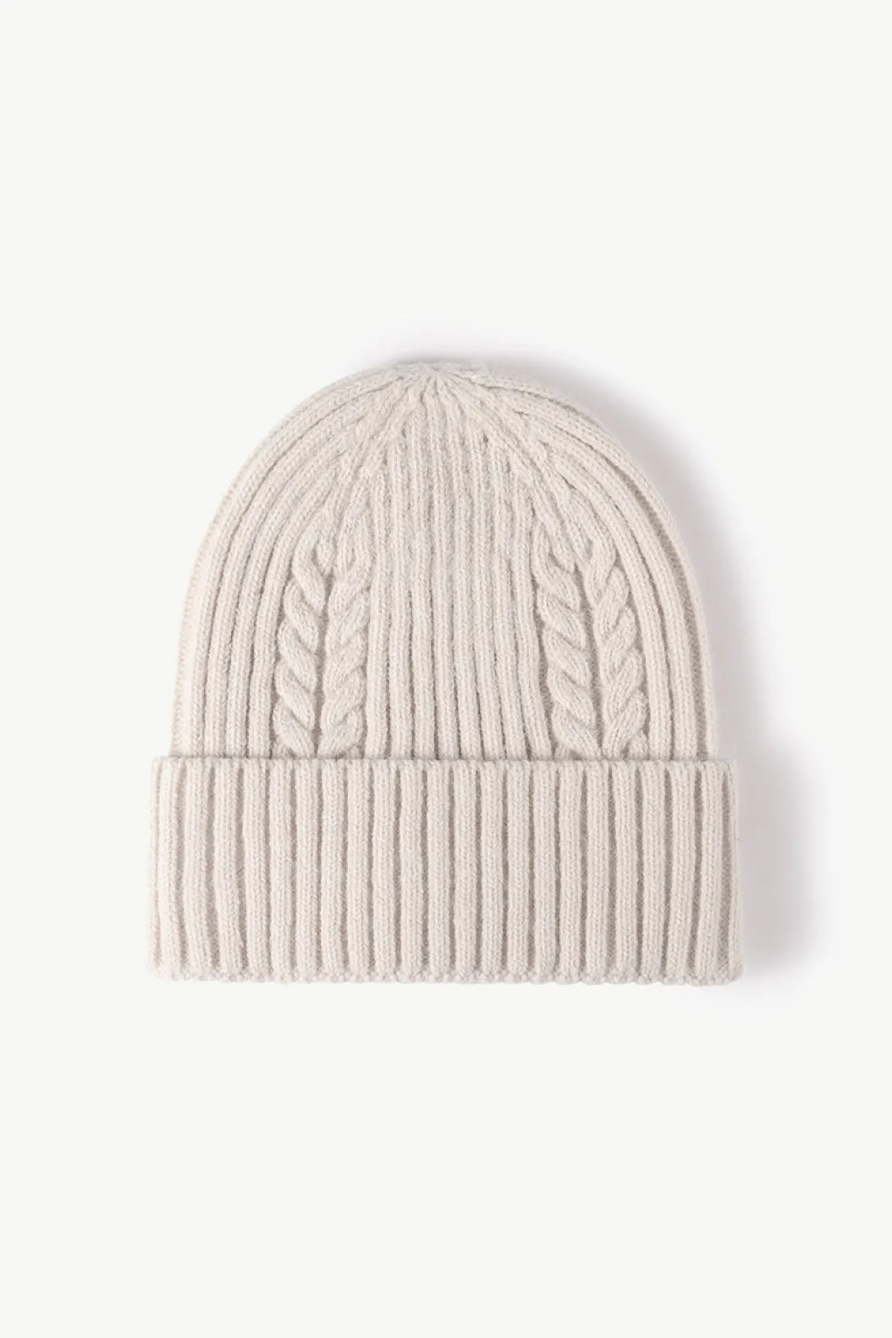 Fall Vibes Cable-Knit Cuff Beanie