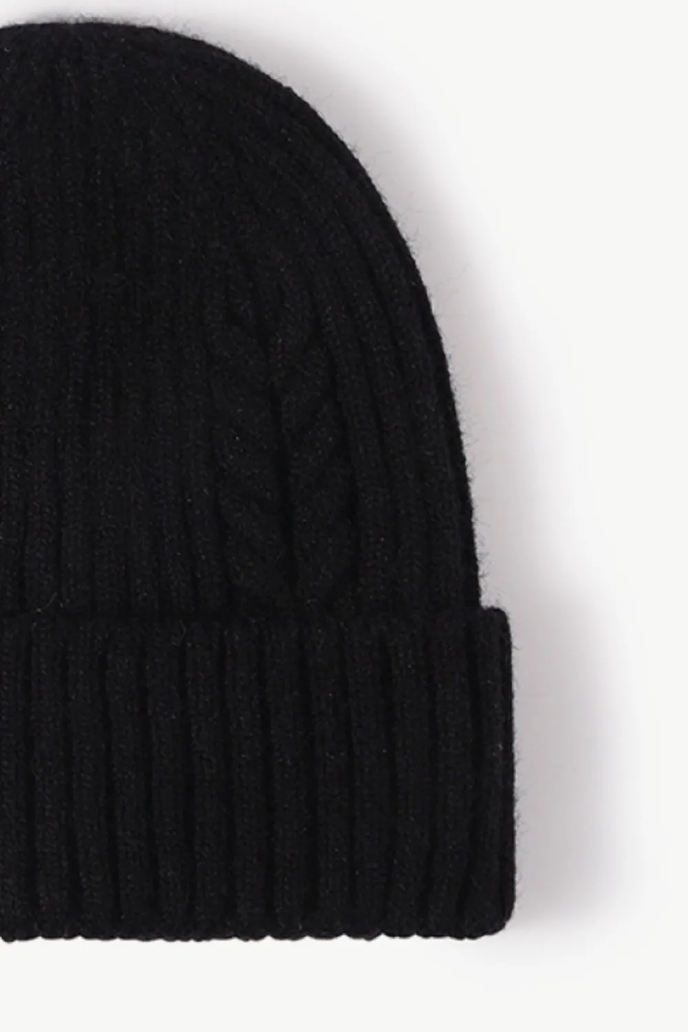 Fall Vibes Cable-Knit Cuff Beanie