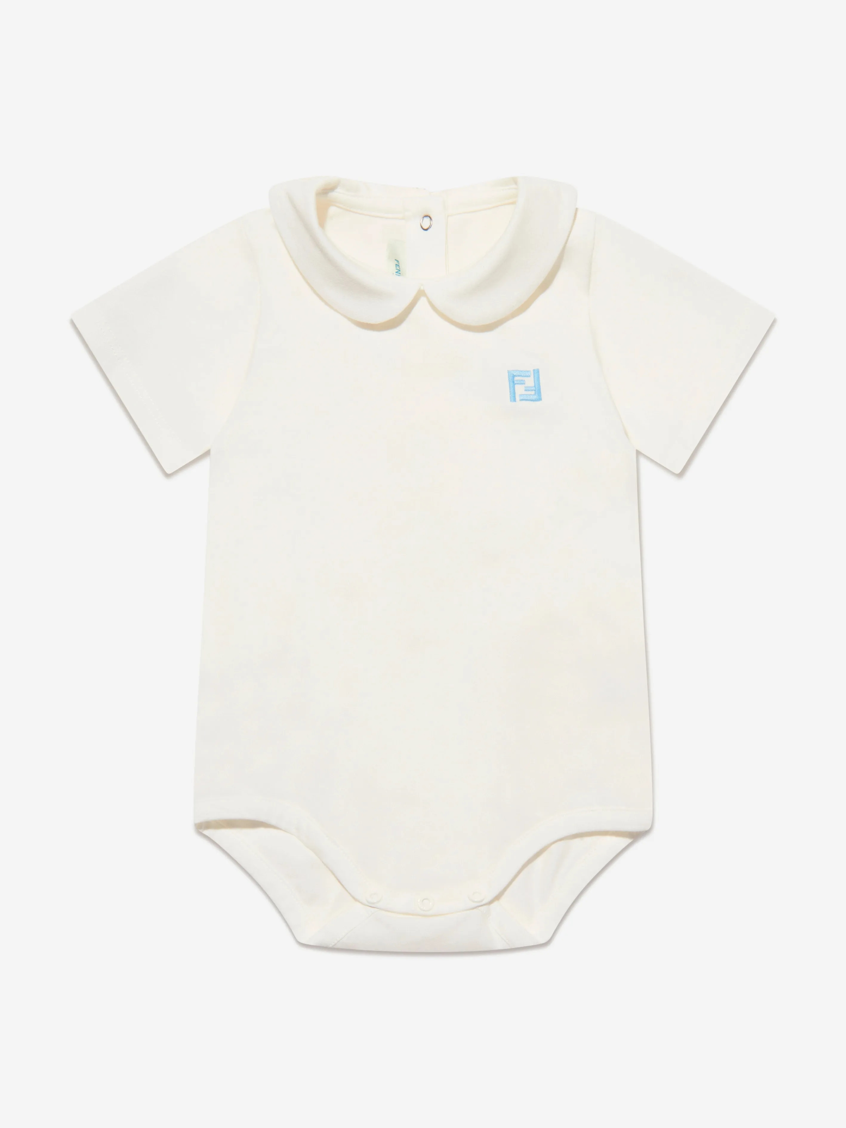 Fendi Baby Unisex Knit FF Logo Romper Set