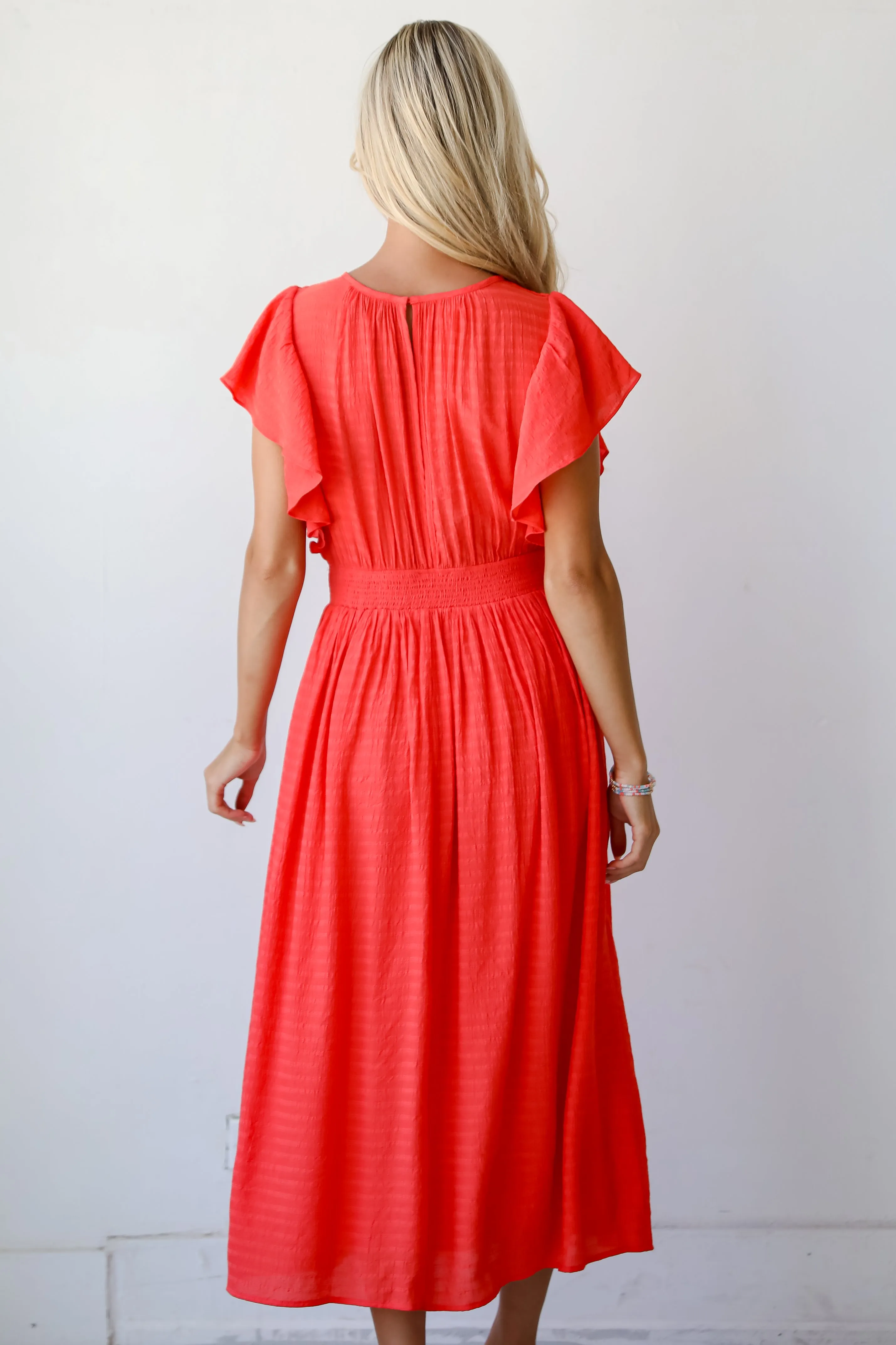 FINAL SALE - Perfectly Fun Red Midi Dress