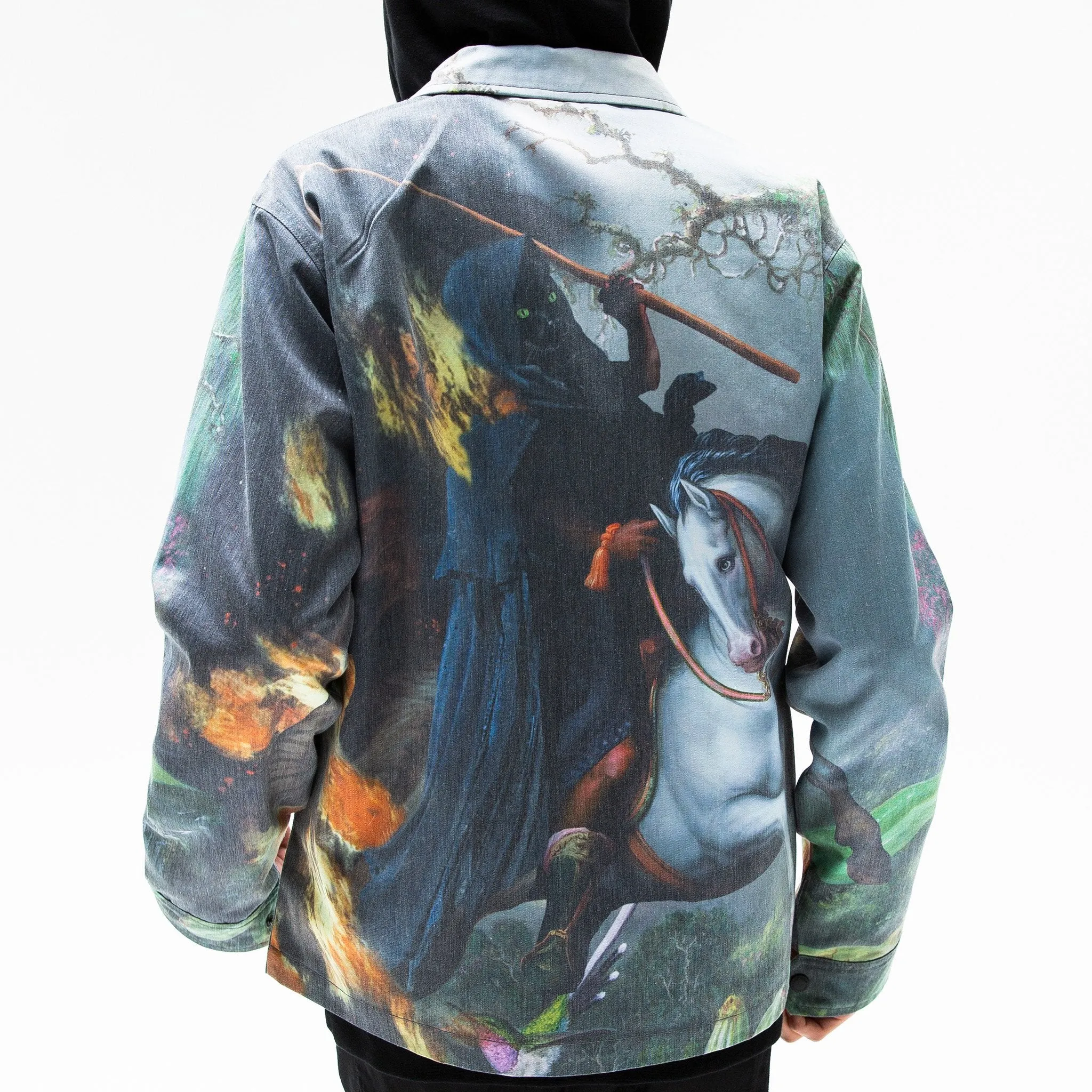 Fire & Desire Denim Coach Jacket (Multi)