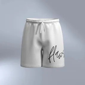 Flaws Snowflake White Shorts white