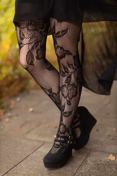 Florals in Bloom Net Tights