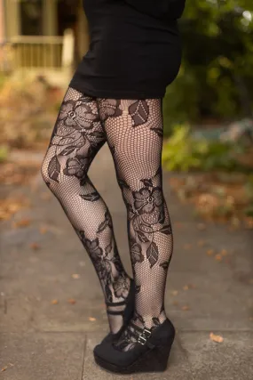 Florals in Bloom Net Tights