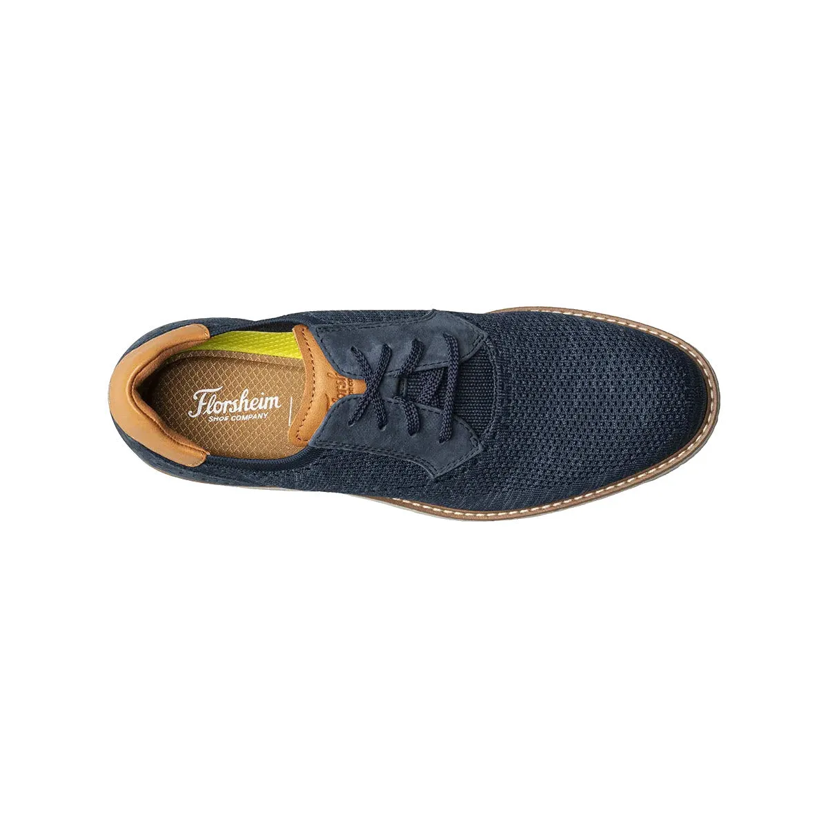 FLORSHEIM VIBE KNIT PLAIN TOE OXFORD NAVY - MENS