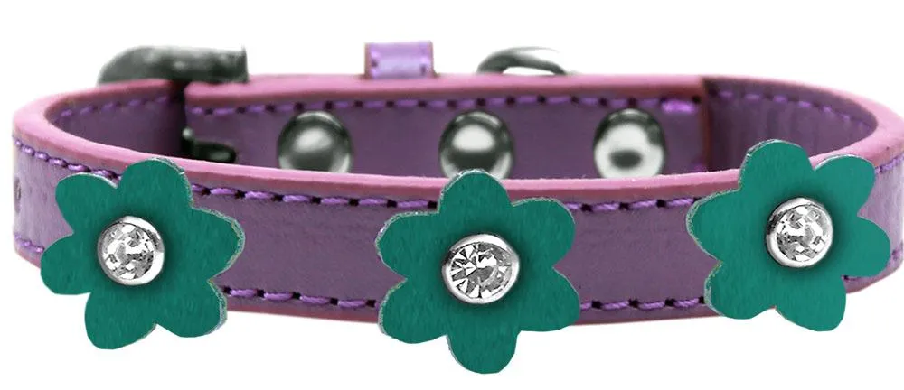 Flower Premium Collar Lavender With Jade Flowers Size 14