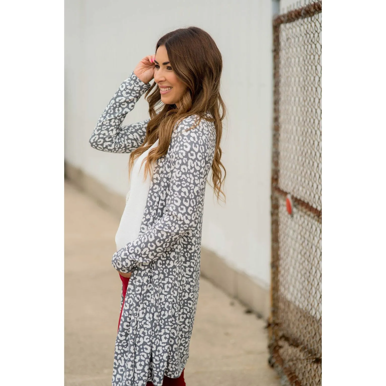 Flowy Lightweight Leopard Print Cardigan