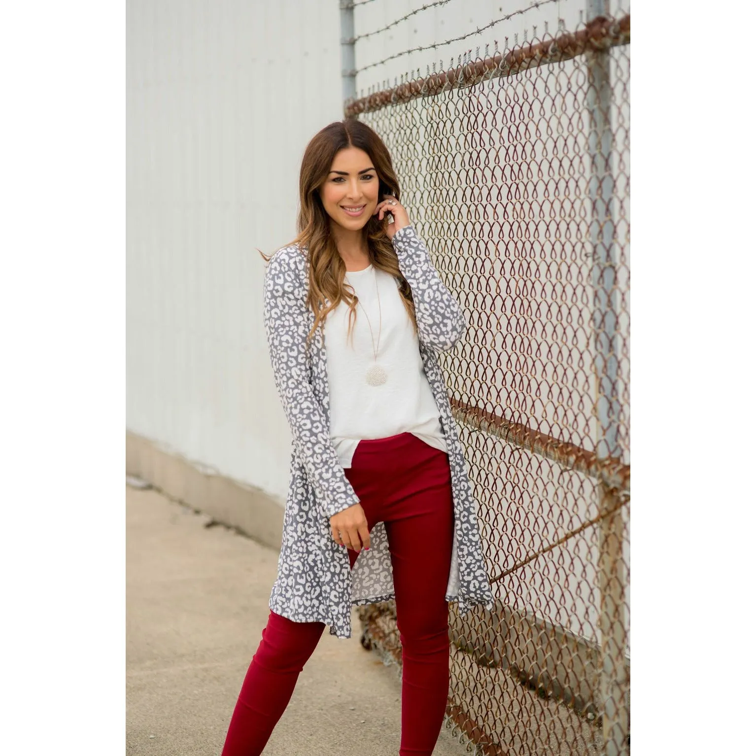 Flowy Lightweight Leopard Print Cardigan