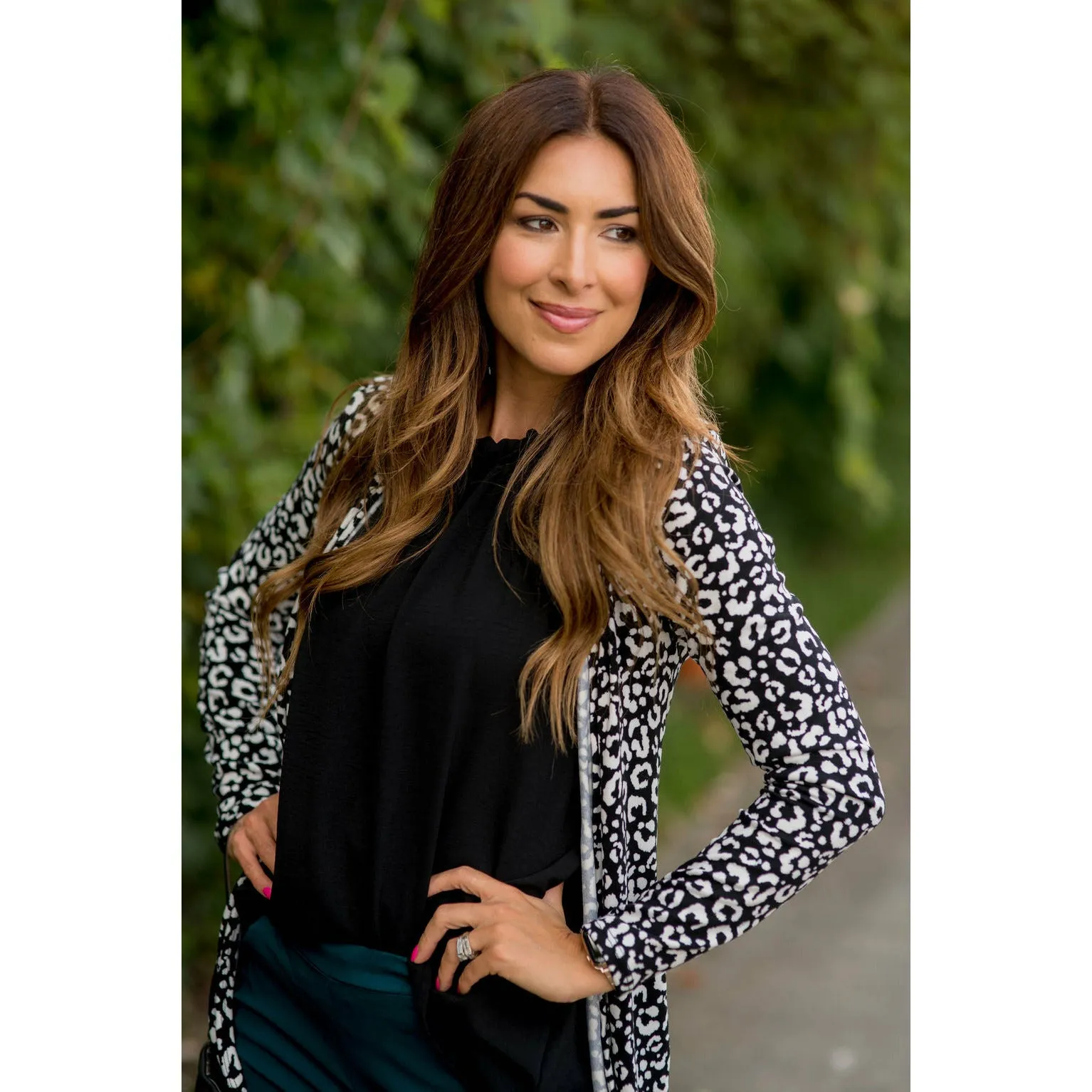 Flowy Lightweight Leopard Print Cardigan