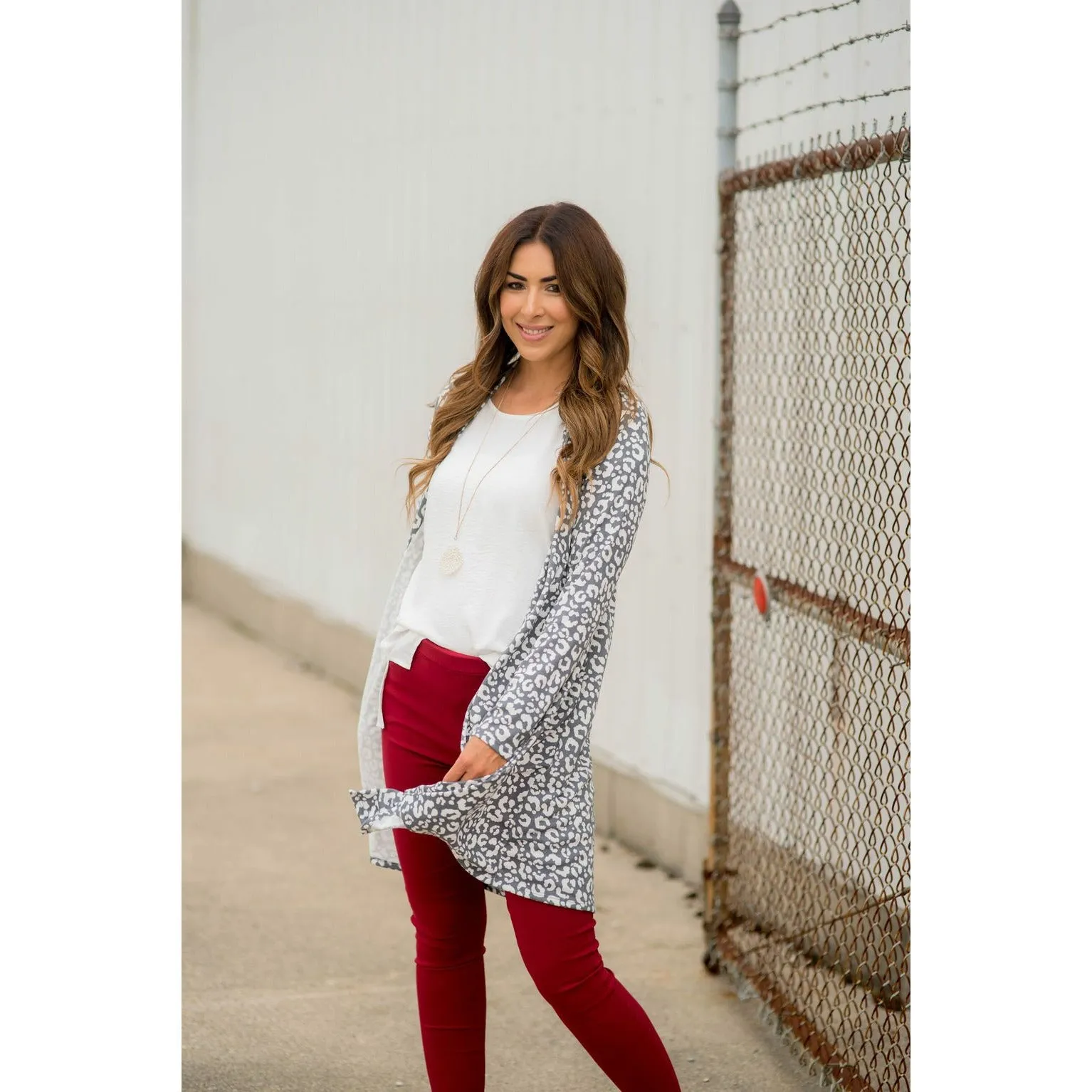 Flowy Lightweight Leopard Print Cardigan