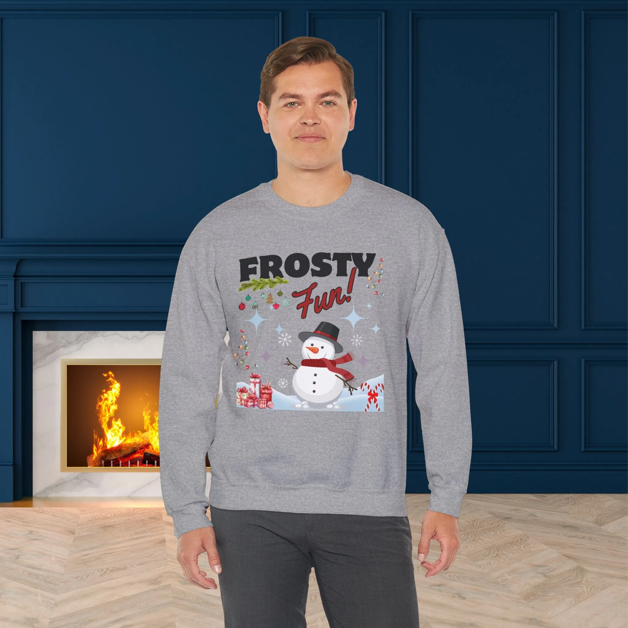 Frosty Fun Christmas Sweatshirt - Unisex Heavy Blend, Merry Christmas, Festive, Christmas Gift, Crewneck, merry Christmas Sweatshirt, Christmas Sweatshirt  Christmas Gift, Festive Sweatshirt.