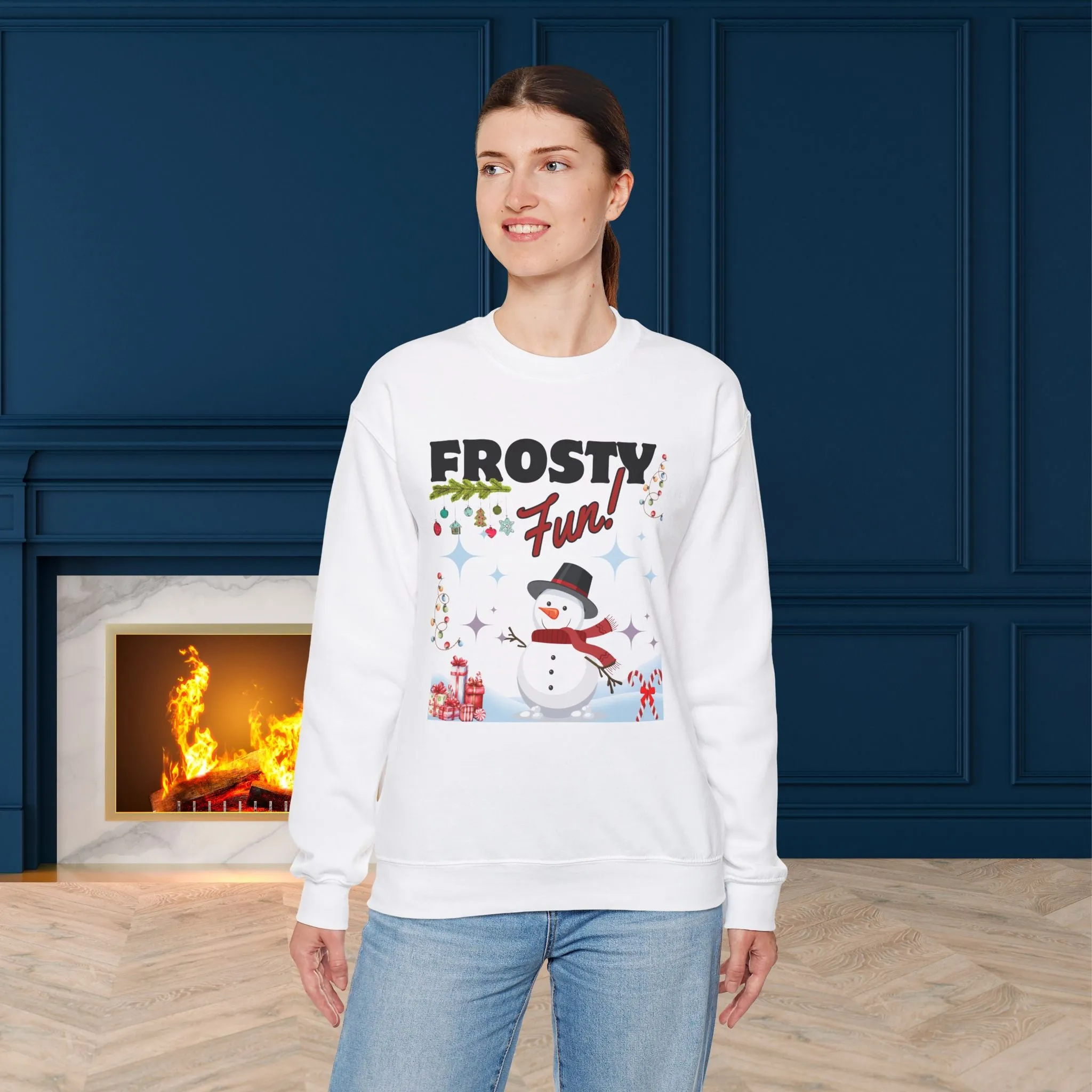 Frosty Fun Christmas Sweatshirt - Unisex Heavy Blend, Merry Christmas, Festive, Christmas Gift, Crewneck, merry Christmas Sweatshirt, Christmas Sweatshirt  Christmas Gift, Festive Sweatshirt.