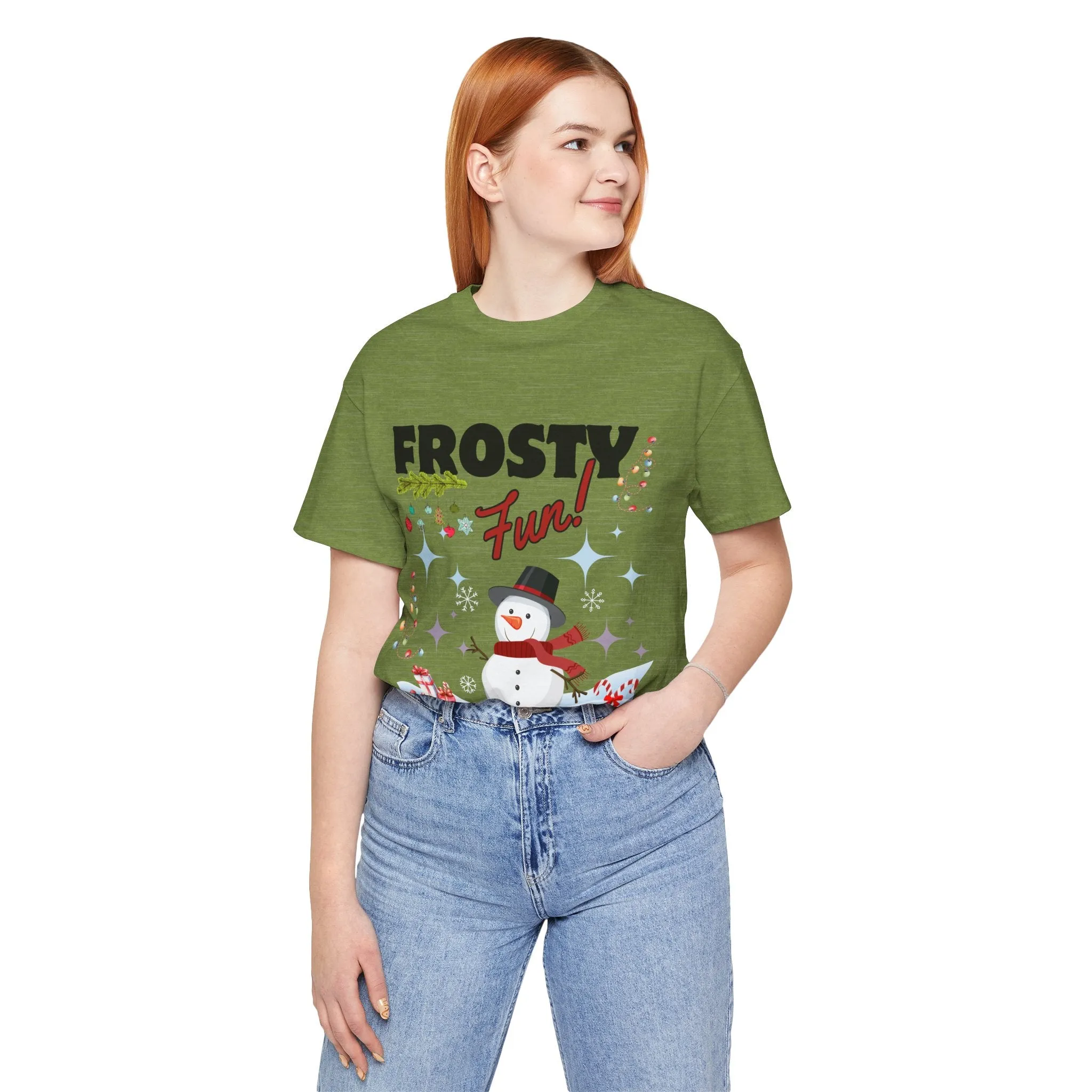 Frosty Fun Christmas Unisex Tee, Christmas Shirt, Christmas Outfit, Merry Christmas T-shirt, Merry Christmas 2024 T-shirt, Christmas Gift, Family Holiday Outfit.