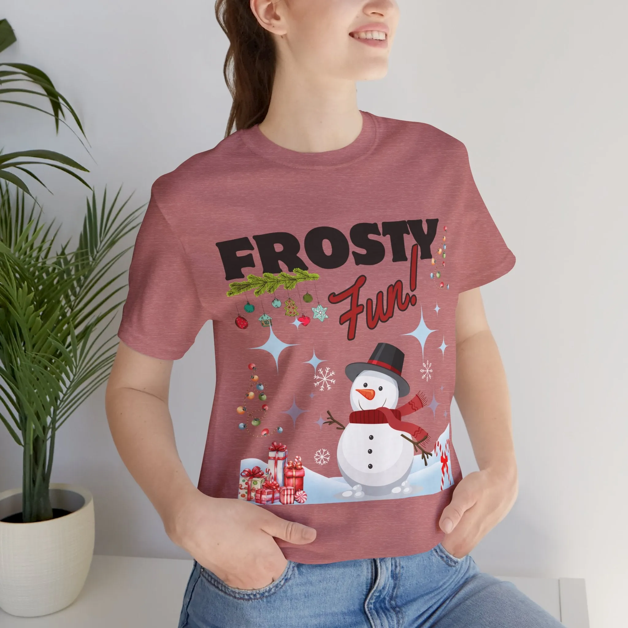 Frosty Fun Christmas Unisex Tee, Christmas Shirt, Christmas Outfit, Merry Christmas T-shirt, Merry Christmas 2024 T-shirt, Christmas Gift, Family Holiday Outfit.