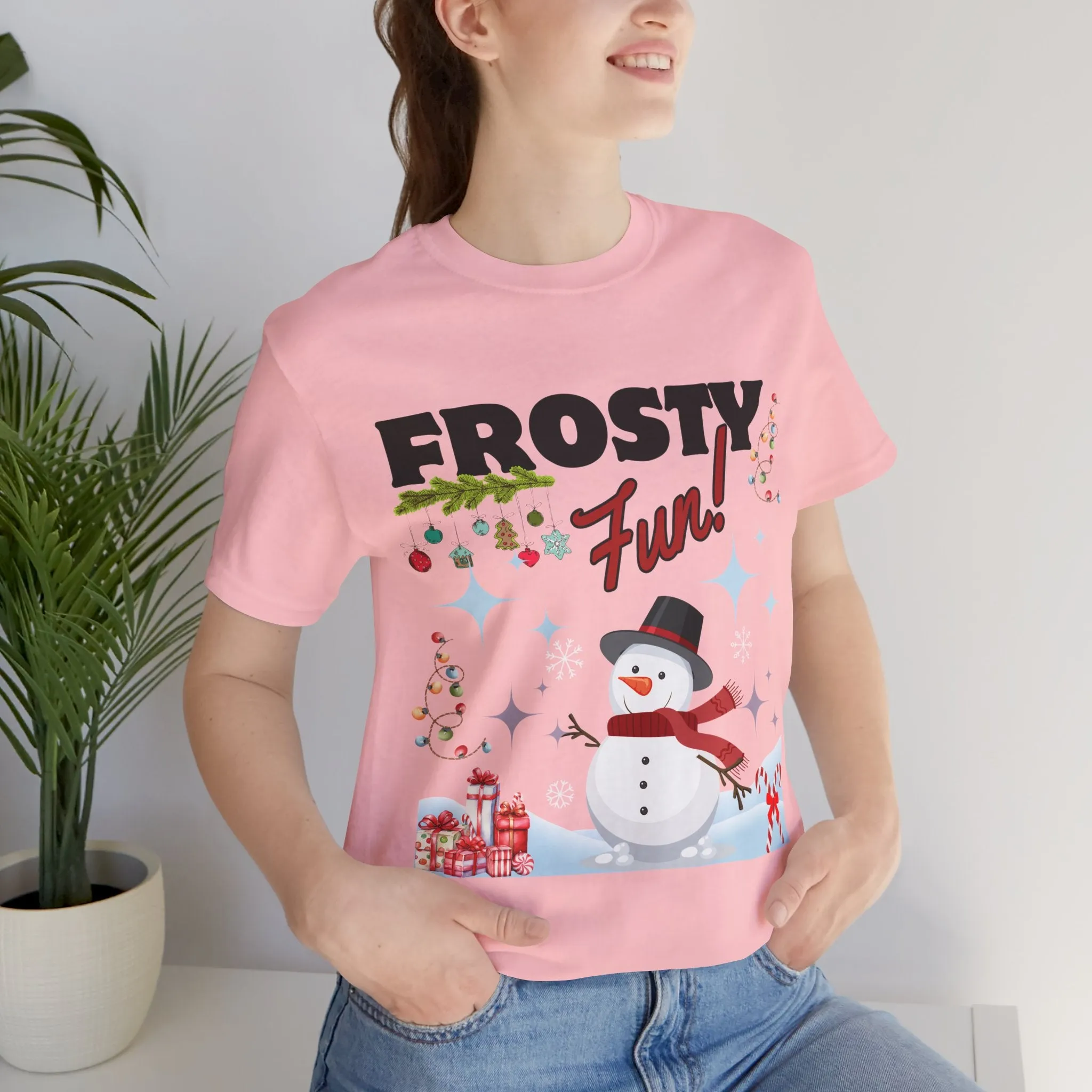 Frosty Fun Christmas Unisex Tee, Christmas Shirt, Christmas Outfit, Merry Christmas T-shirt, Merry Christmas 2024 T-shirt, Christmas Gift, Family Holiday Outfit.