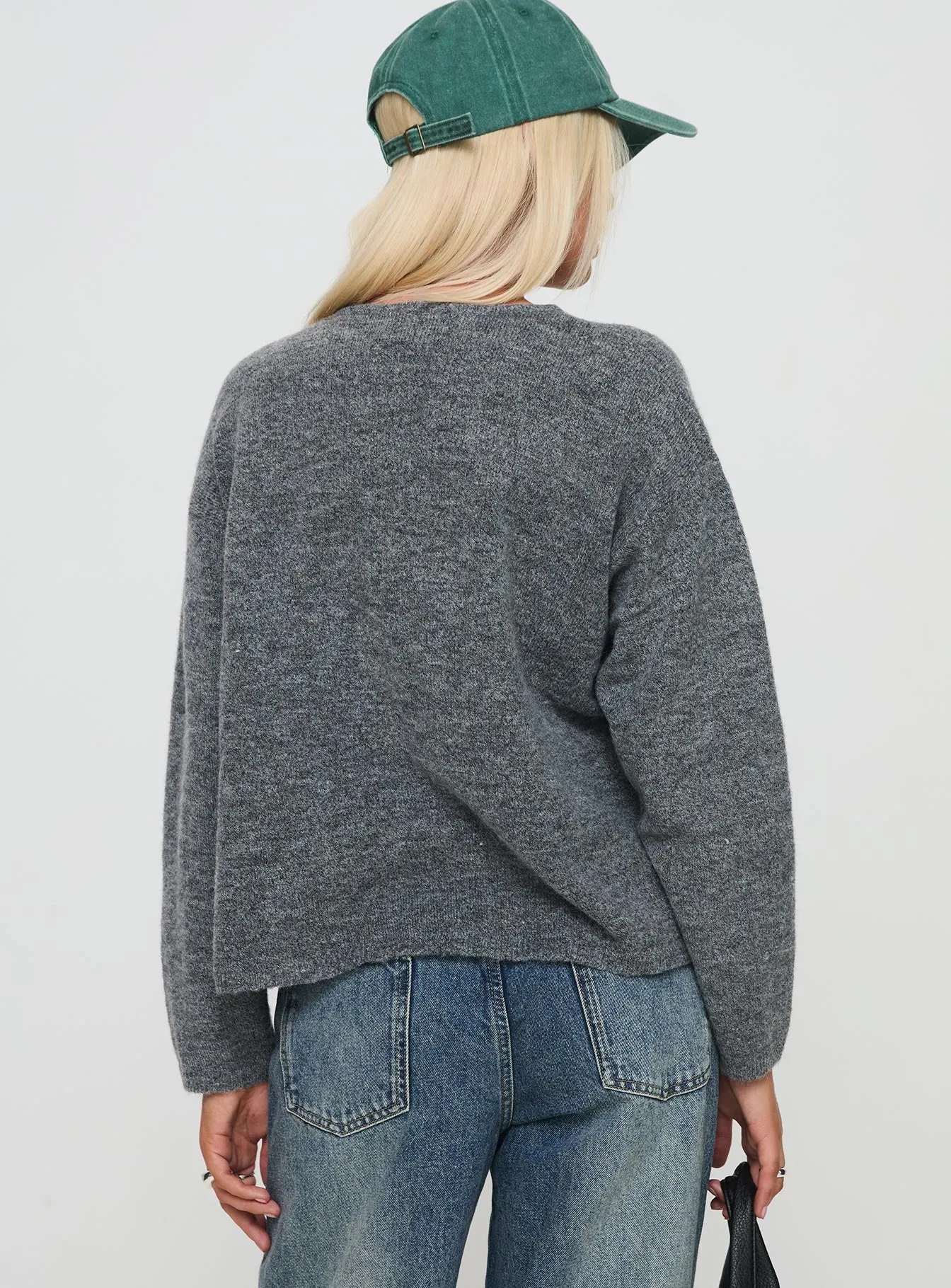 Frosty Knit Cardigan Grey