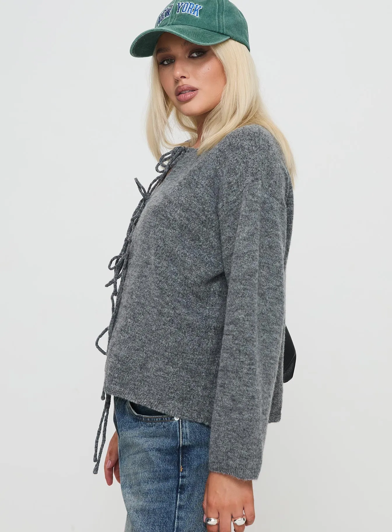 Frosty Knit Cardigan Grey