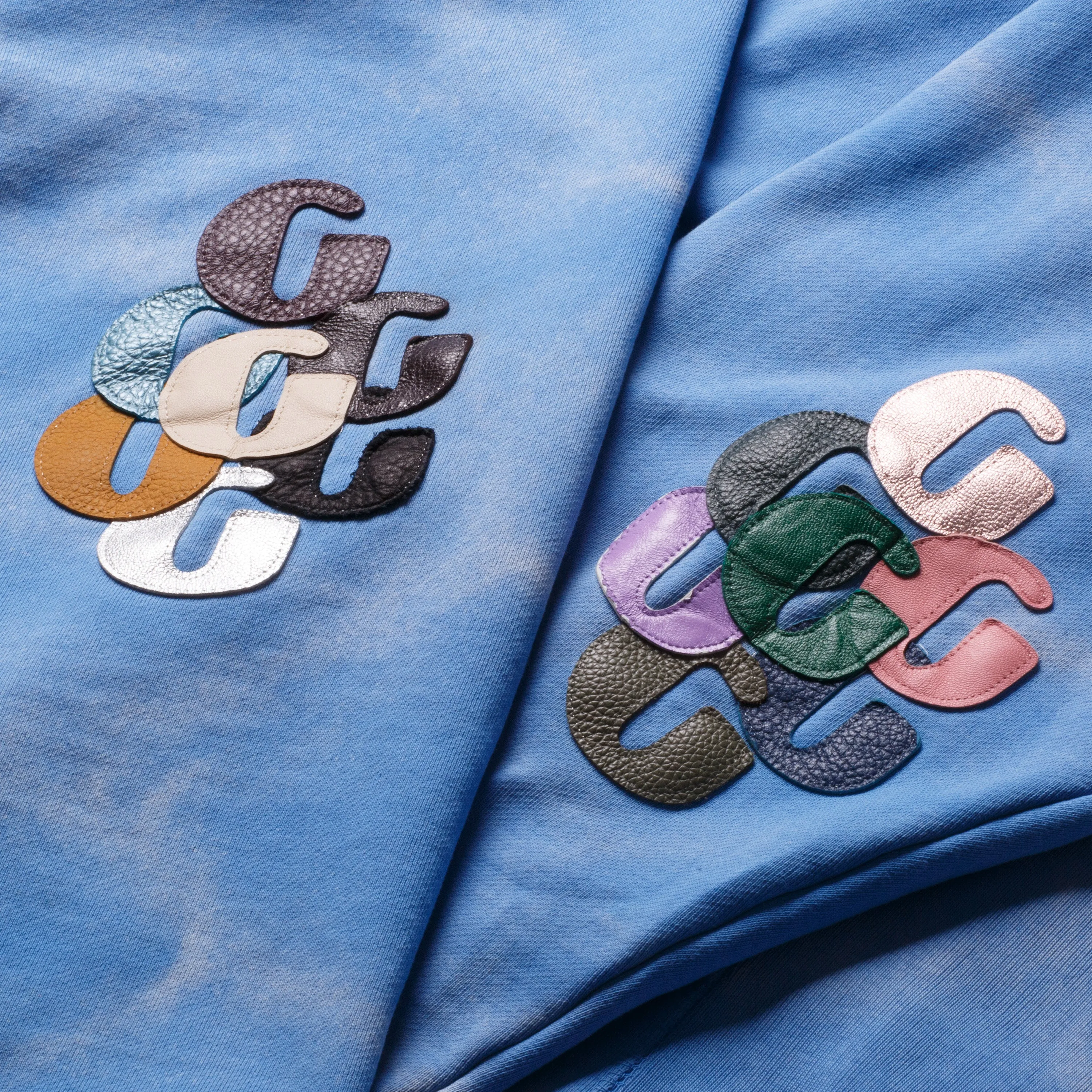 Gallery Dept. French Logo Sweatshirt Blue (Custom Patches)