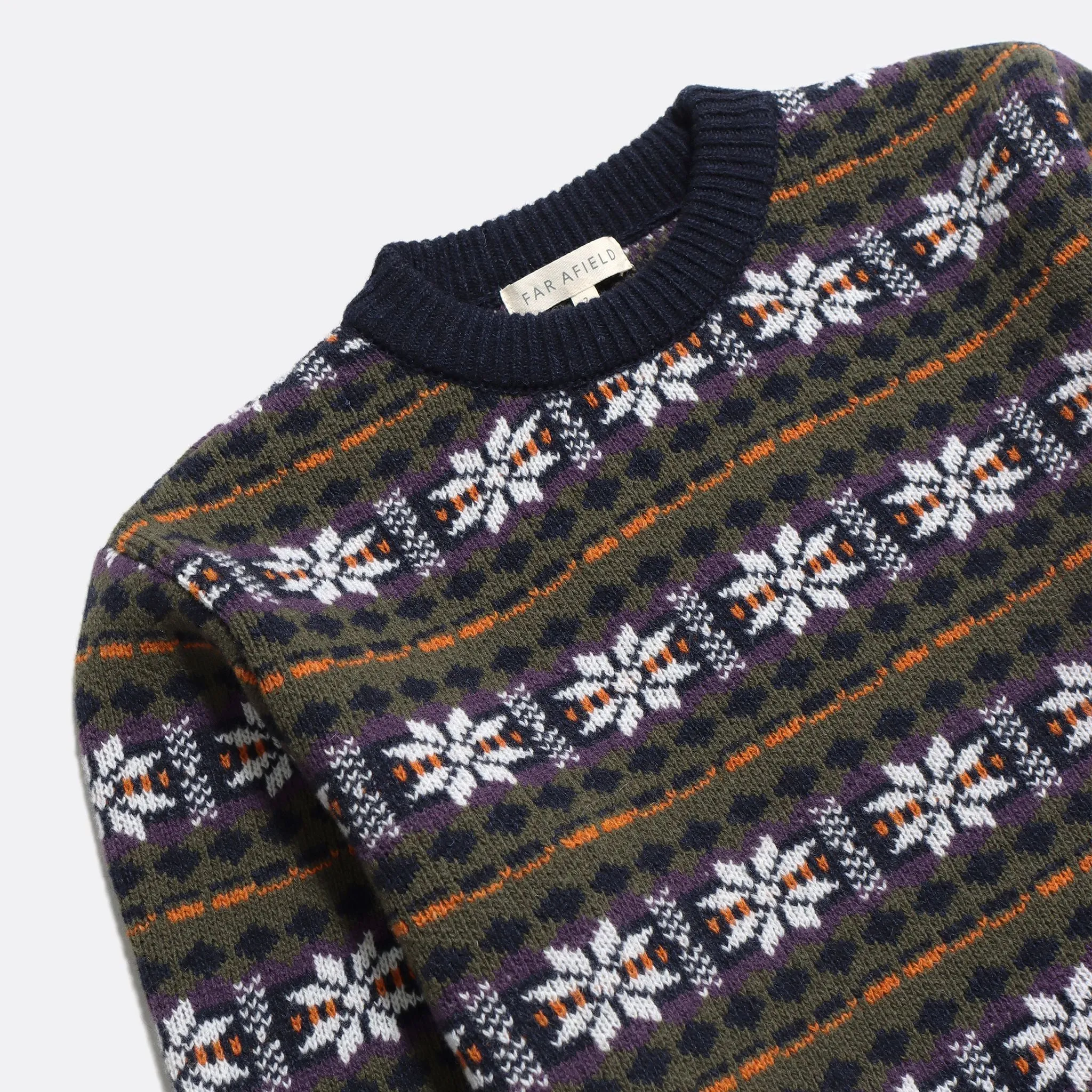 Gebreide wollen trui | Far Afield fair isle knit snowflake