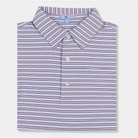 GenTeal - Oasis Stripe Polo- Celestial