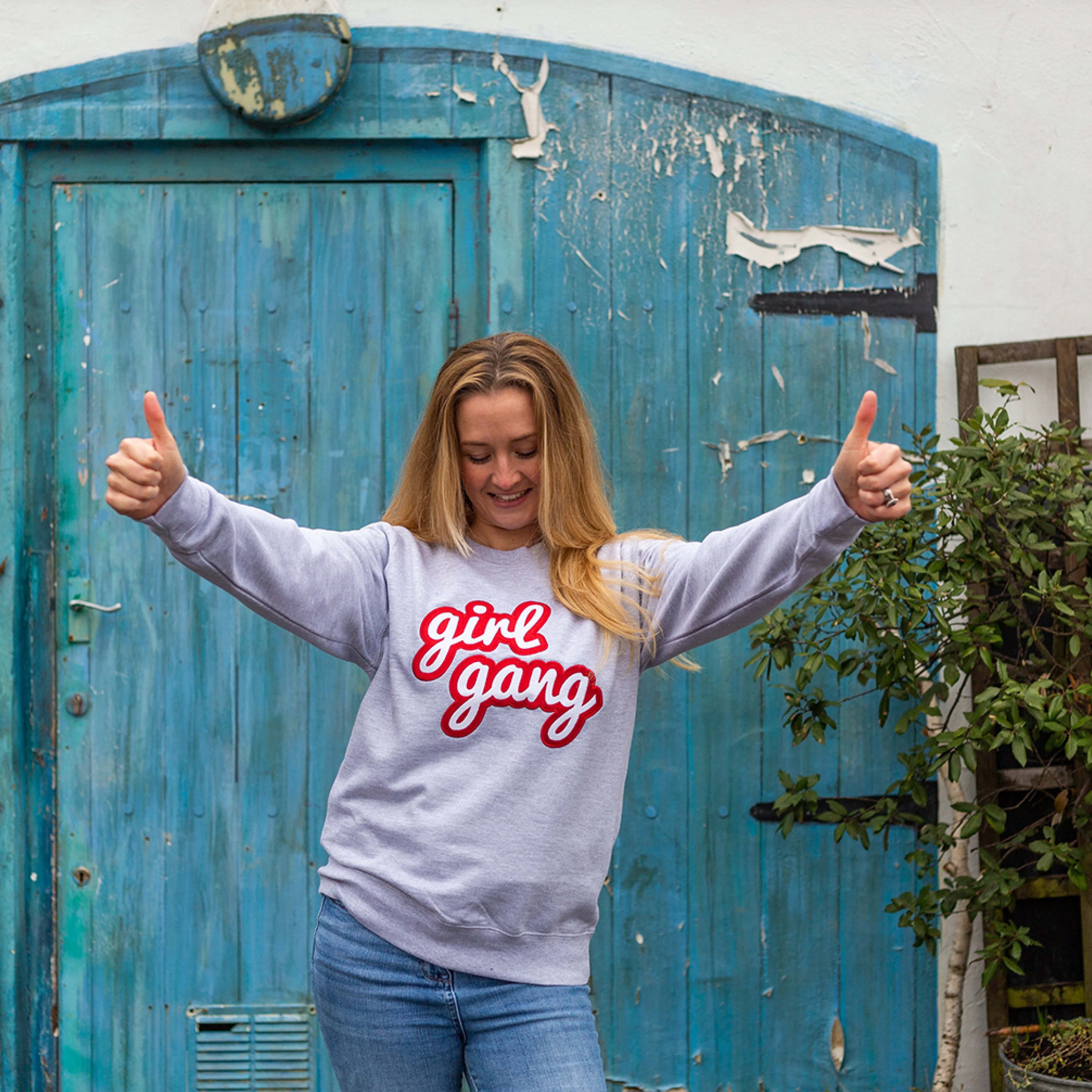 Girl Gang Embroidered Sweatshirt