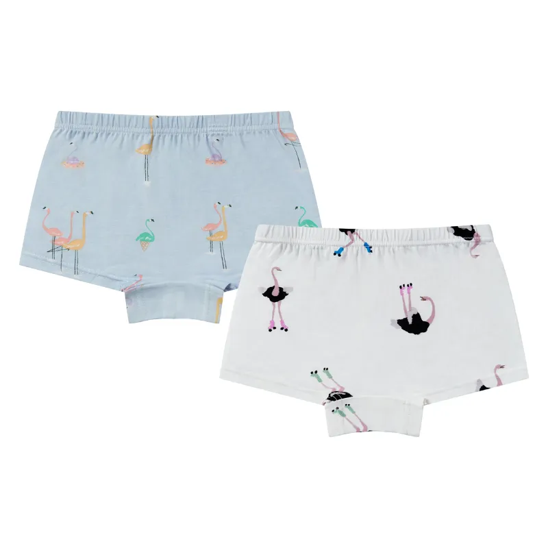 Girls Boy Short Bamboo Underwear - 2 Pack