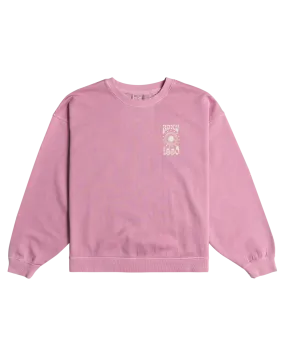 Girls Line up Sweatshirt in Mauve Orchid